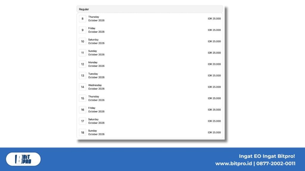 harga tiket prj surabaya 2026
